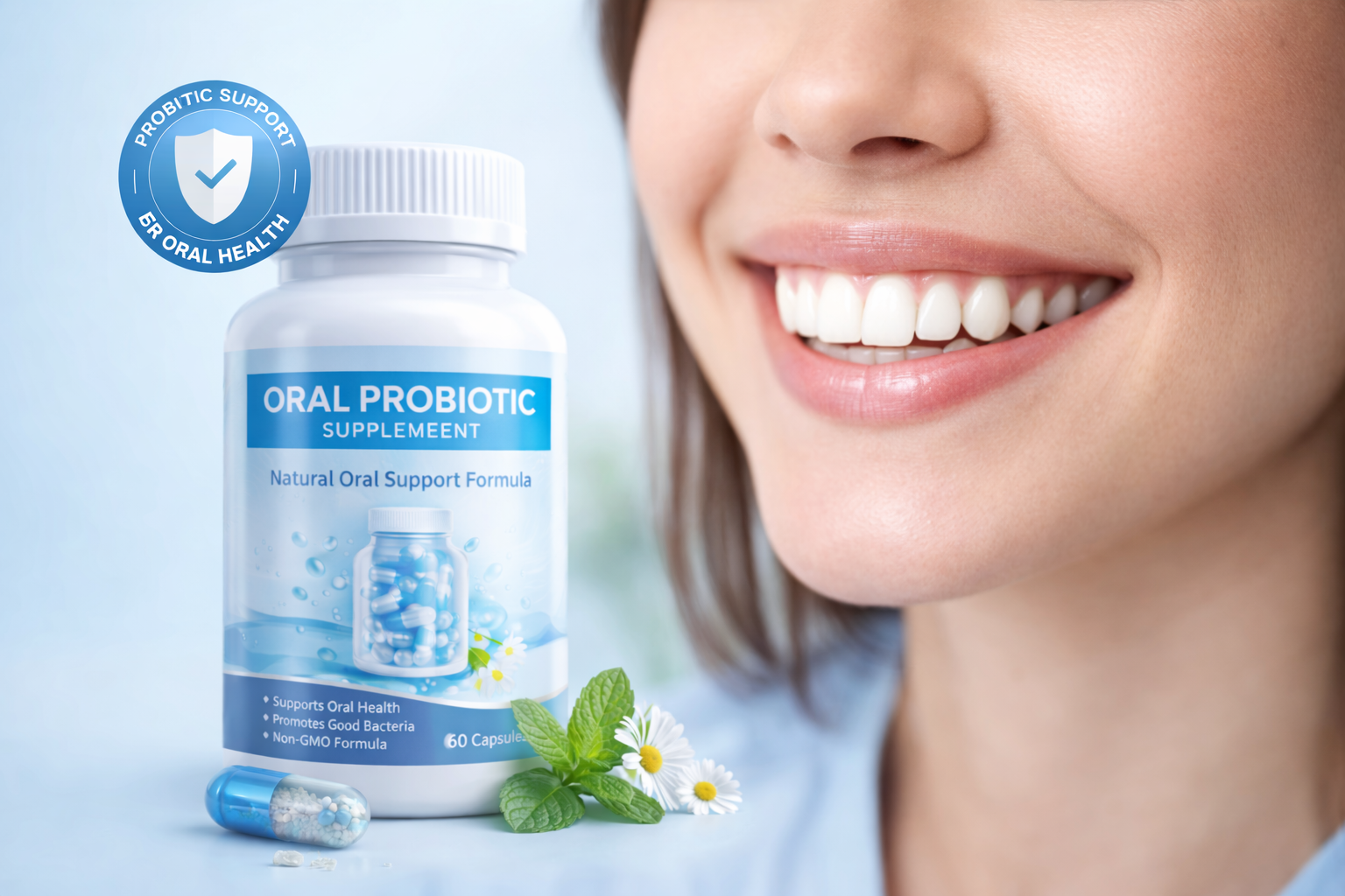 Illustration representing oral care supplements